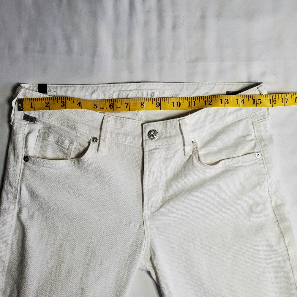 Citizens of Humanity Arielle midrise slim white jeans 29 - Picture 14 of 16